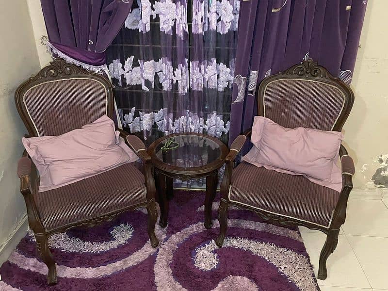Two set of bedroom chairs with coffee table 3