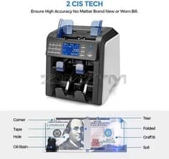 cash mix value note packet fake money counting with fake note detect