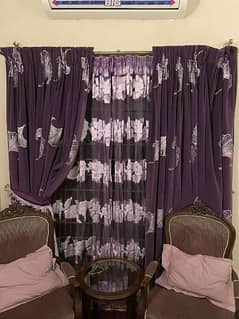 Room curtains with palmett