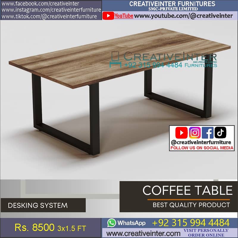 Coffee center table set desgn home office furniture sofa chair sho 8