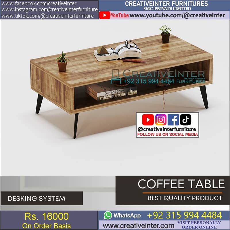 Coffee center table set desgn home office furniture sofa chair sho 9