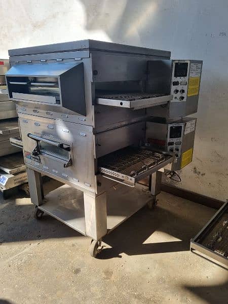 Middleby Marshall conveyor belt pizza oven 20" belt double unit USA 0