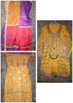 Embroidery Mehndi dress