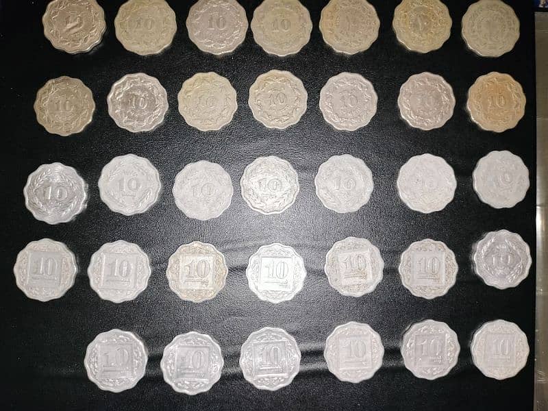 Old coins of Pakistan year Wise collection. 10