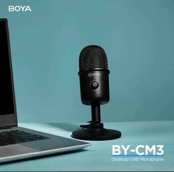 CONDENSOR MIC BOYA DESKTOP USB MICROPHONE BY CM3 4