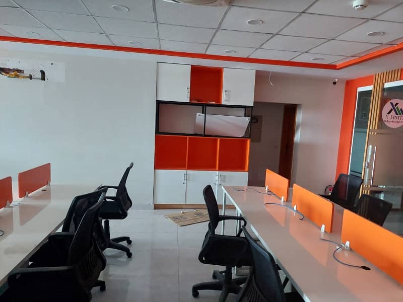 8 MARLA FURNISHED OFFICE FLOOR FULLY RENOVATED WITH BIGGEST ELEVATOR INSTALLED AVAILABLE FOR RENT IN DHA PHASE 3 4