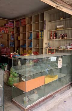 general store setup for sale counter and almari
