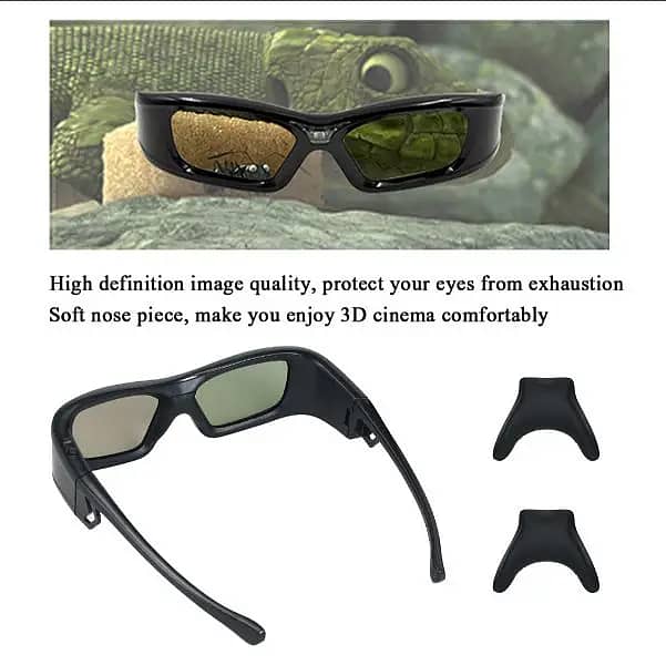 3D Active Shutter Glasses for Dlp-Link Projectors | Optoma | BenQ|Sony 0