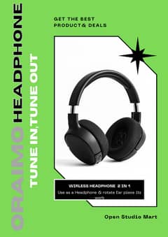 ORAIMO TUNE IN,TUNE OUT 2IN1 HEADPHONE H85D ( Free Delivery )