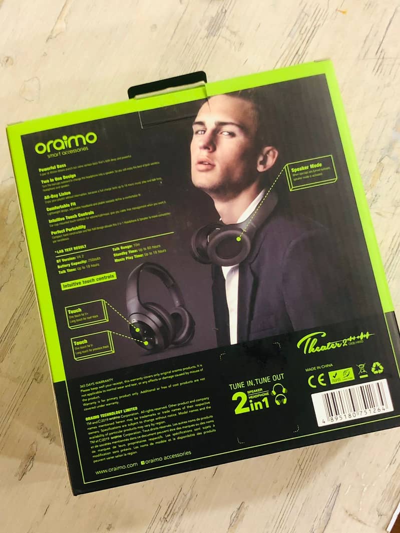 ORAIMO TUNE IN,TUNE OUT 2IN1 HEADPHONE H85D ( Free Delivery ) 4