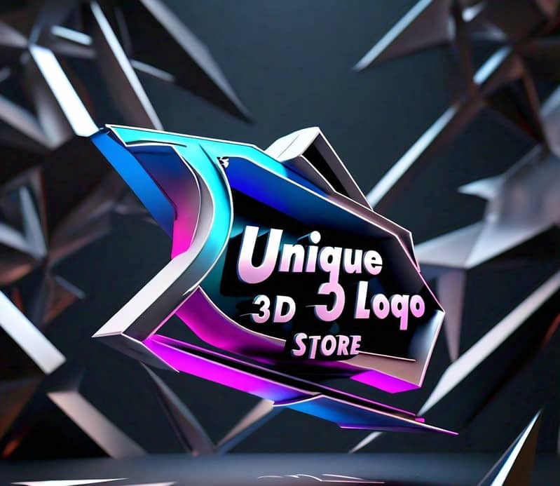 Unique 3D logo store 4