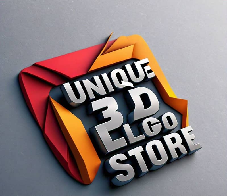 Unique 3D logo store 9