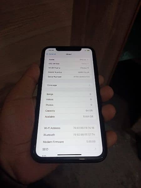 iPhone 11 10 by 10 water pack 64 GB (JV) 86 Health 0434-1909803 3