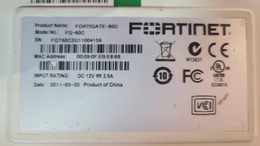 Fortinet Fortigate FG-60C Firewall Security Appliances (Branded Used) 5