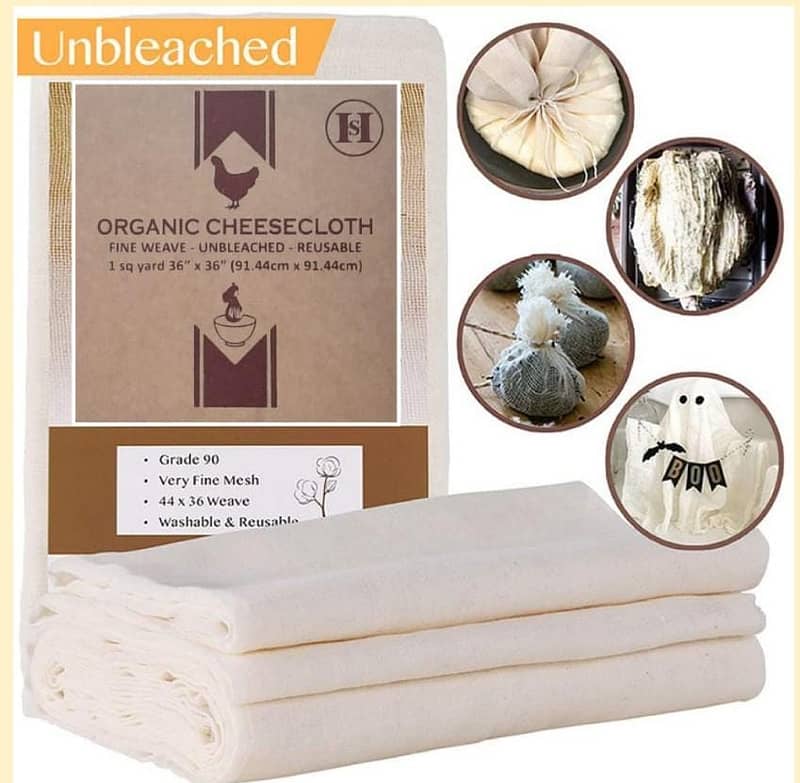 1PC Reusable Organic Cotton Cheese Cloth 36"x36" 0