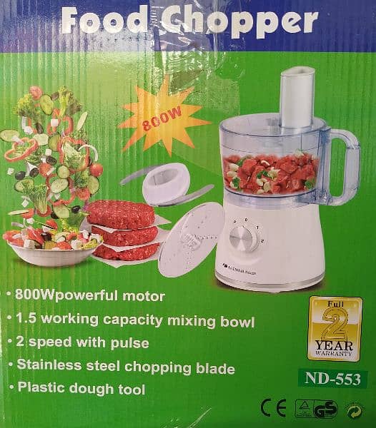 Chopper slicer and shredder Warranty:2 years 6