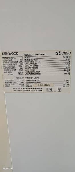 Kenwood Split / 2 Ton / Cooling 100% 0