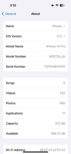 iPhone 14 Pro jv 512 gb deep purple 7