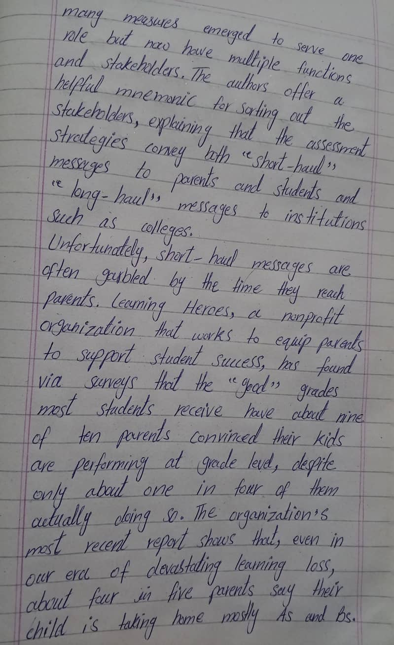 Handwritten Assignment Work 3