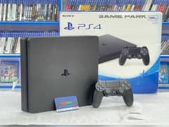 play station 4 slim 1 tb with 2 controllers 10/10 condition