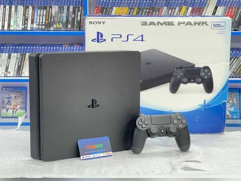 play station 4 slim 1 tb with 2 controllers 10/10 condition 0