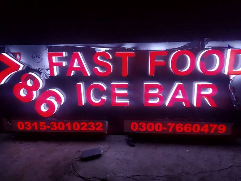 3D sign board. led sign board. light signs. shope signs 1