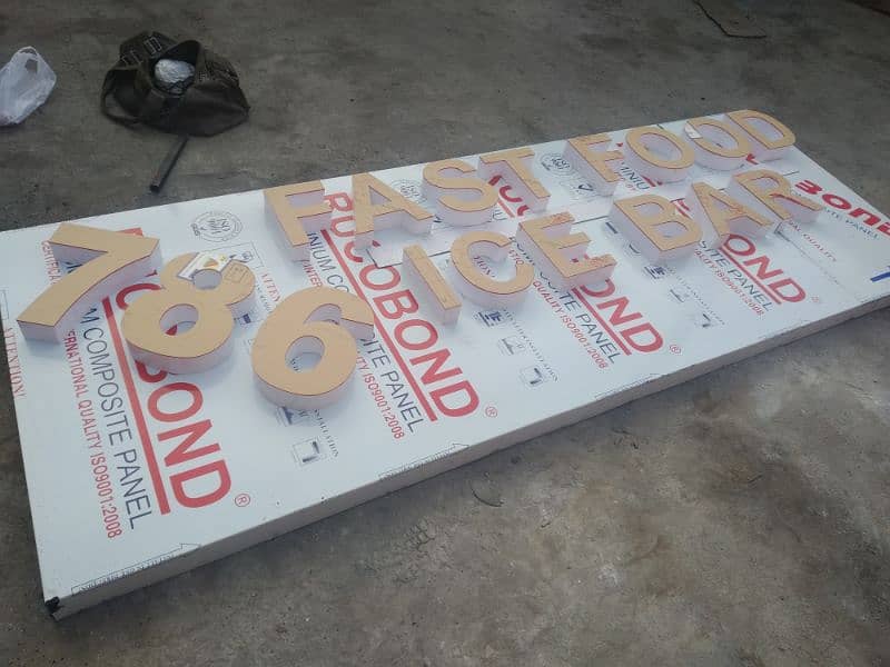3D sign board. led sign board. light signs. shope signs 2