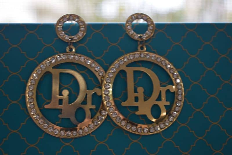 dior earings with gems 1
