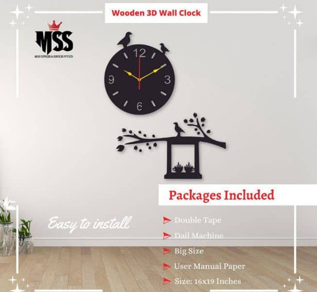 Analog stylish wooden wall clocks 4