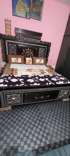 double wooden bed for sale