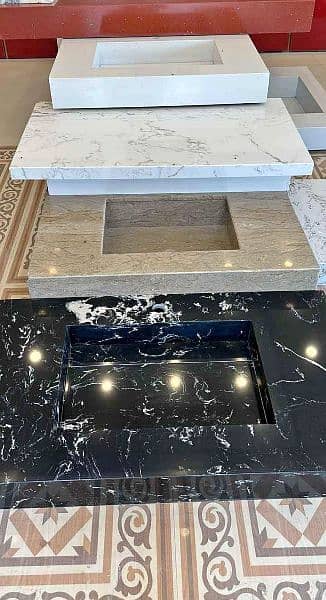 Marble and granite for flooring, stair steps, kitchen counter, vanity 11