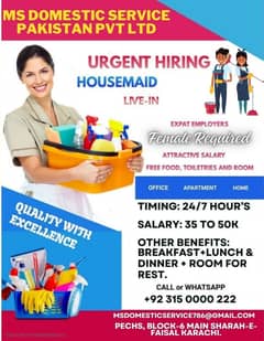 HouseMaids, Cook, Chef, Babysitter, Nanny, Female Nurse, Domestic Help