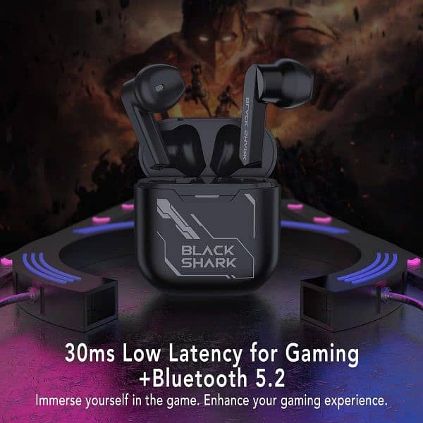 Black Shark JoyBuds Wireless Bluetooth 5.2 Earbuds, 30ms Low 1