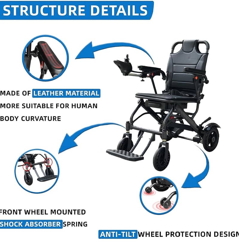 Electric Wheelchair for Hajj | Light Weight Travelling Wheelchair 4