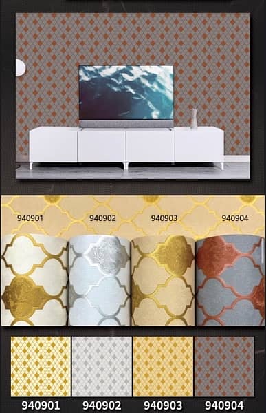 IMPORTED 3D-FLORAL WALLPAPER/Geomtrical/for office and home in Karachi 9
