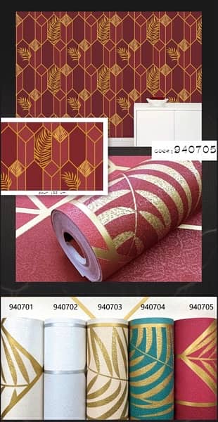 IMPORTED 3D-FLORAL WALLPAPER/Geomtrical/for office and home in Karachi 15