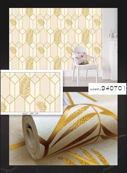 IMPORTED 3D-FLORAL WALLPAPER/Geomtrical/for office and home in Karachi 16