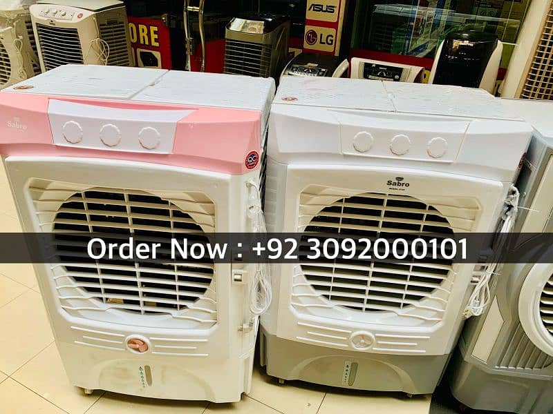 Sabro Best Quality Fresh Stock Room Cooler With 3 Ice Jill Bottle Free 6