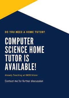 Computer Science Home Tutor in Islamabad 0