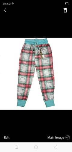 Girls woven y/d Check Trouser 0