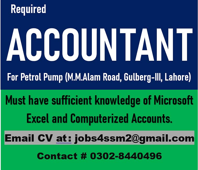 Accountant for Pump 0