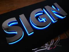 3D sign board | Neon Sign | Acralic Board | Flex printing