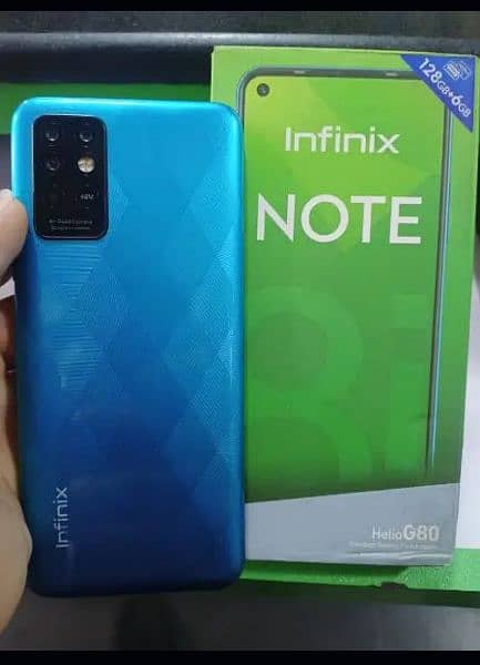 Infinix note 8i   6/128gb with box charger 0