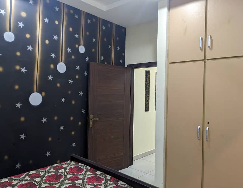 Single bed furnished flat available for rent Citi Housing Gujranwala 3