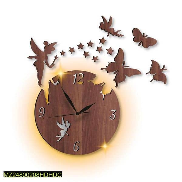 Fairy Design Wall Clock with Backlights 0