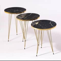1pcs /set of 3 round coffee table high gloss nesting end table