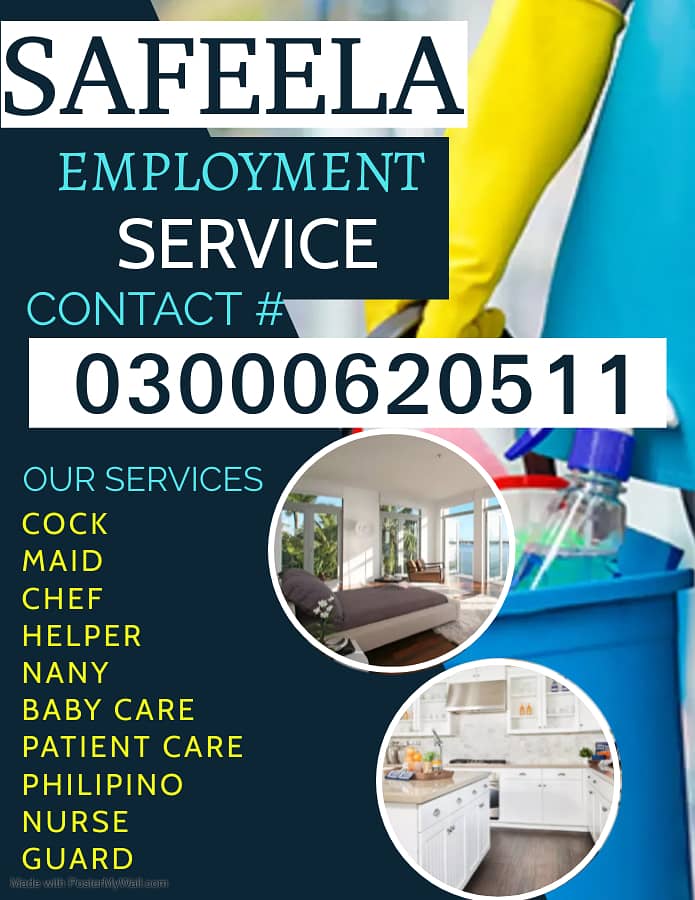 House maids , Helpers , cook , Nanny , Couple , Drivers ,Patient care 0