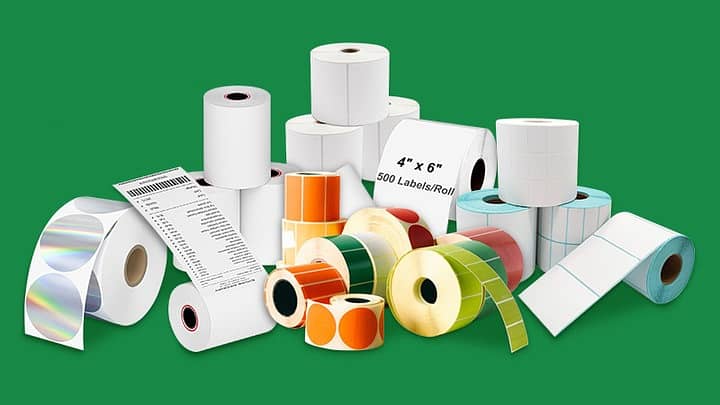 Thermal Paper Roll | Barcode Stickers |Ribbion | Teffta | Wax Resin 12