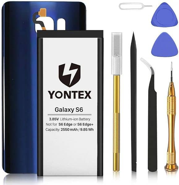 YONTEX Galaxy S6 Edge Battery (Gold) with Back Glass 0