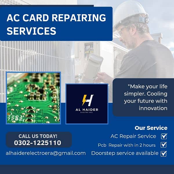 Ac card repair services/solar inverter repair/ups/pcb/ac repairing 7